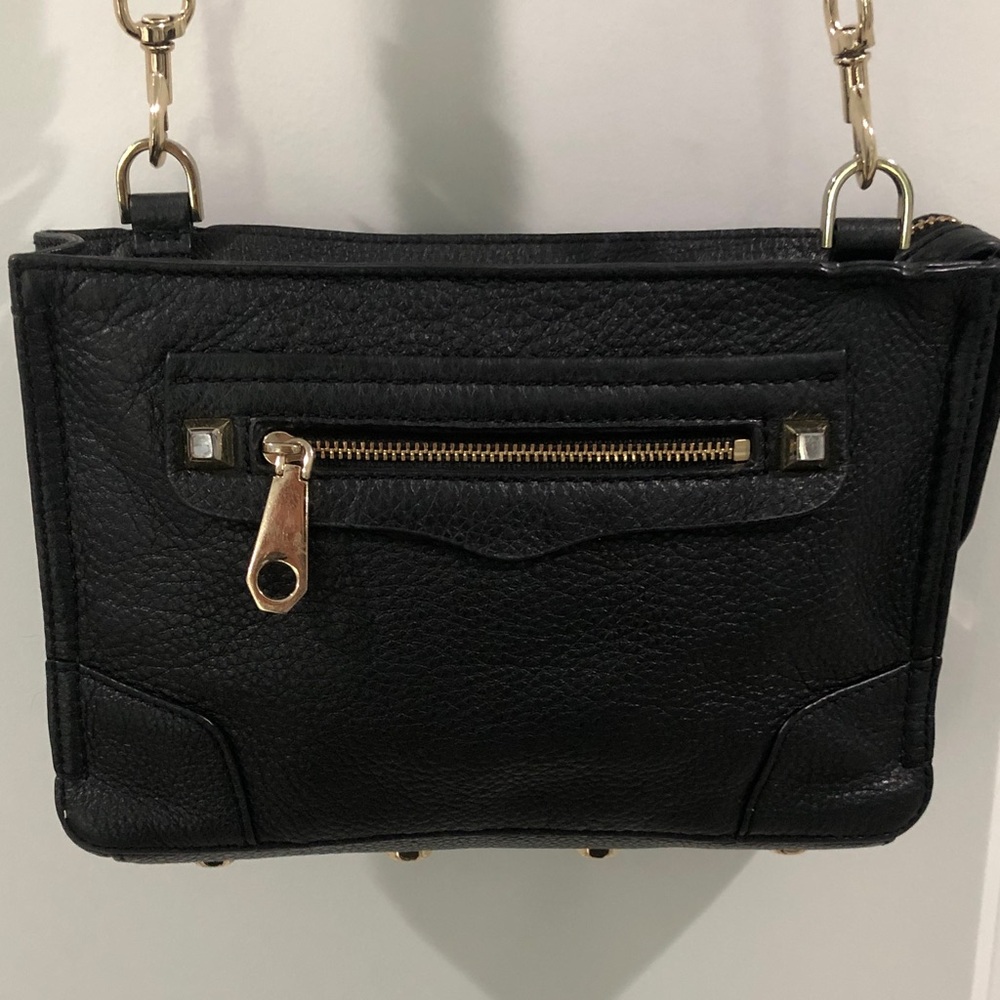 Rebecca Minkoff “Reagan” Black Leather Crossbody Purse Bag EUC - Picture 9 of 16
